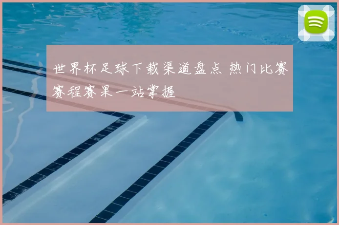 世界杯足球下载渠道盘点 热门比赛赛程赛果一站掌握